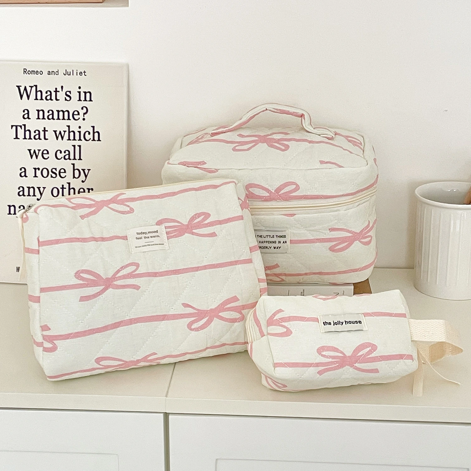 New Horizontal Bow Cosmetic Bag