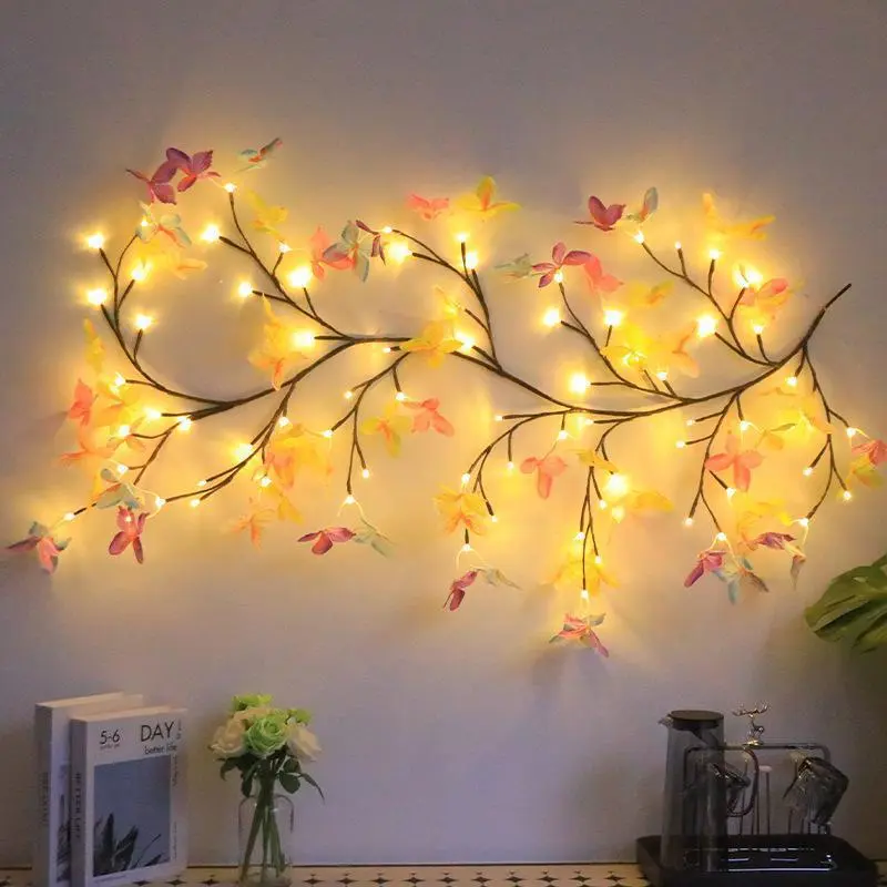 LED Rattan Lamp Christmas Indoor Wall Decoration Simulation Branch Light
