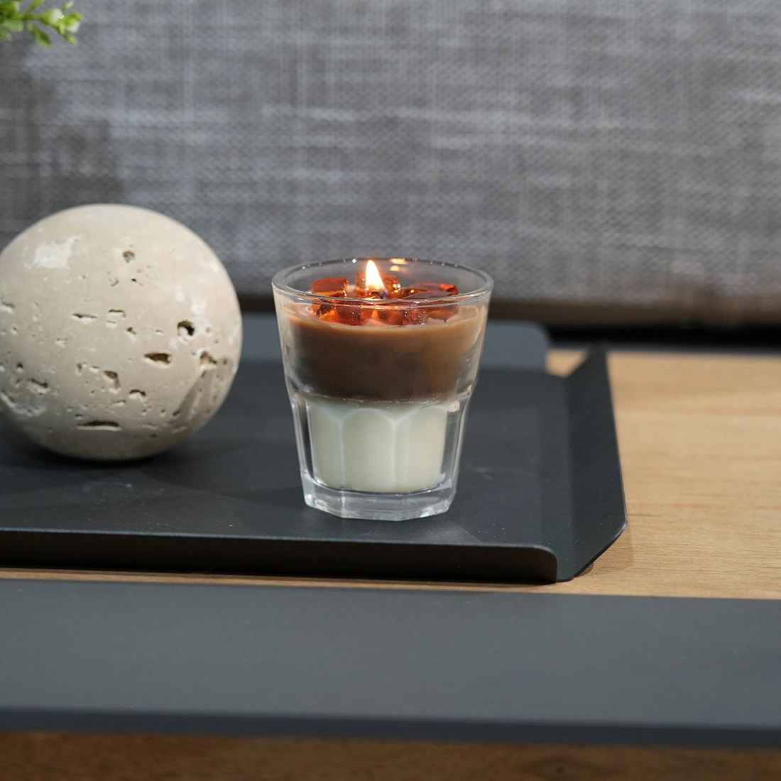 Coffee Simple Advanced Bedroom Decorative Jelly Candle Cup Diffuse Soy Wax Fragrance