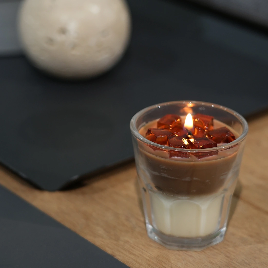 Coffee Simple Advanced Bedroom Decorative Jelly Candle Cup Diffuse Soy Wax Fragrance