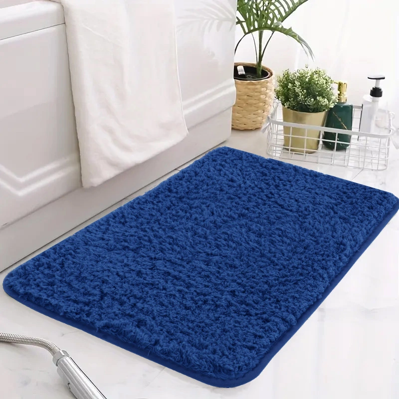 Beautiful Velvet Solid Color Bathroom Non-slip Floor Mat