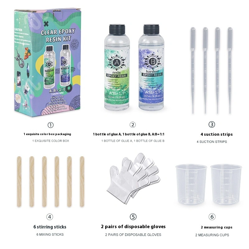 Epoxy Resin DIY Material Transparent Ornament Crystal Glue