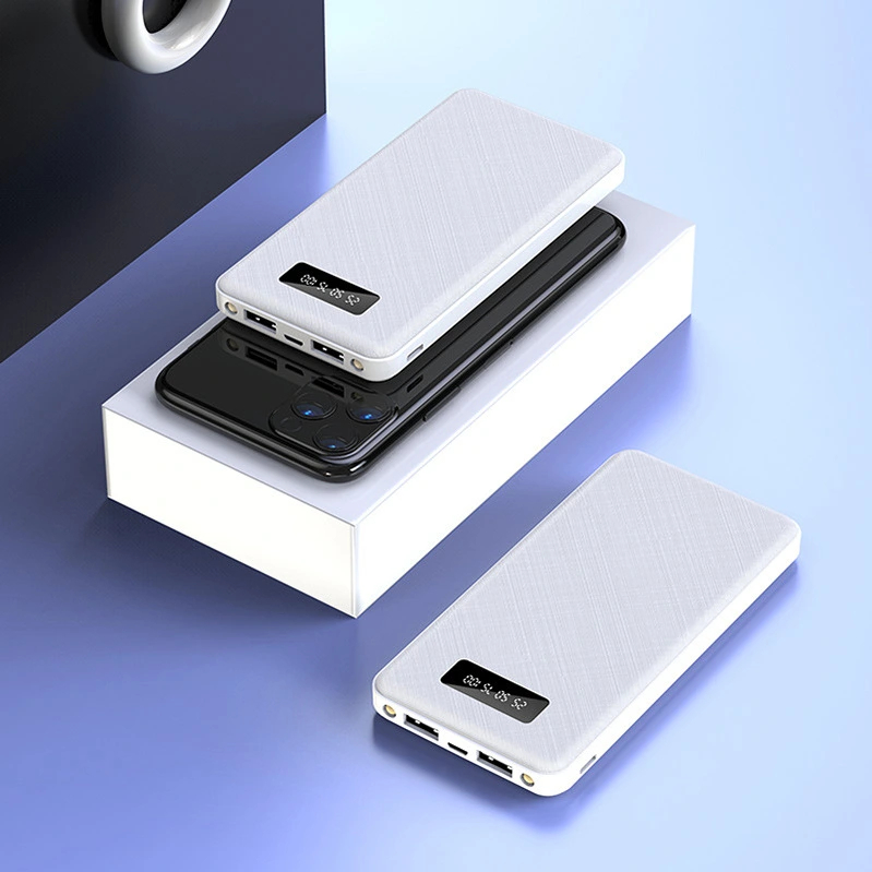 Power Bank With Cable Detachable Light Display Power Supply Large Capacity Fast Charging