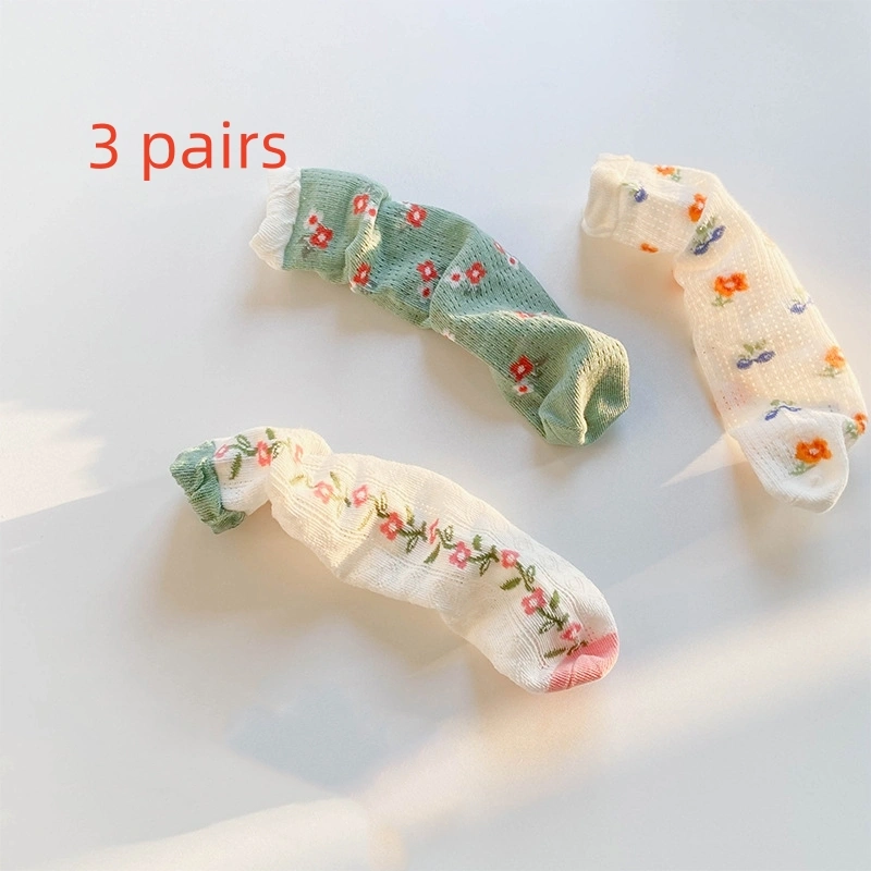 Summer Baby Thin Loose Women's Socks Spun Glass