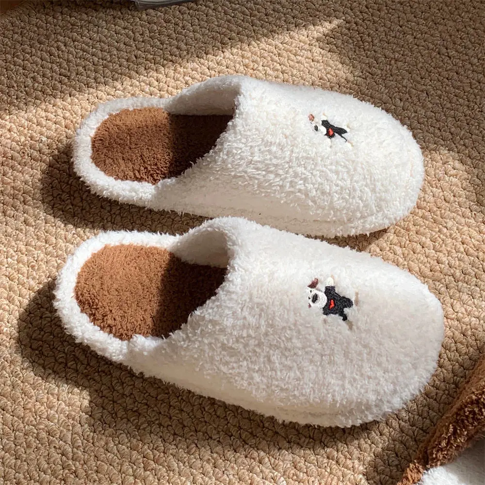 Closed Toe Home Warm Comfortable Cute Fluffy Slippers