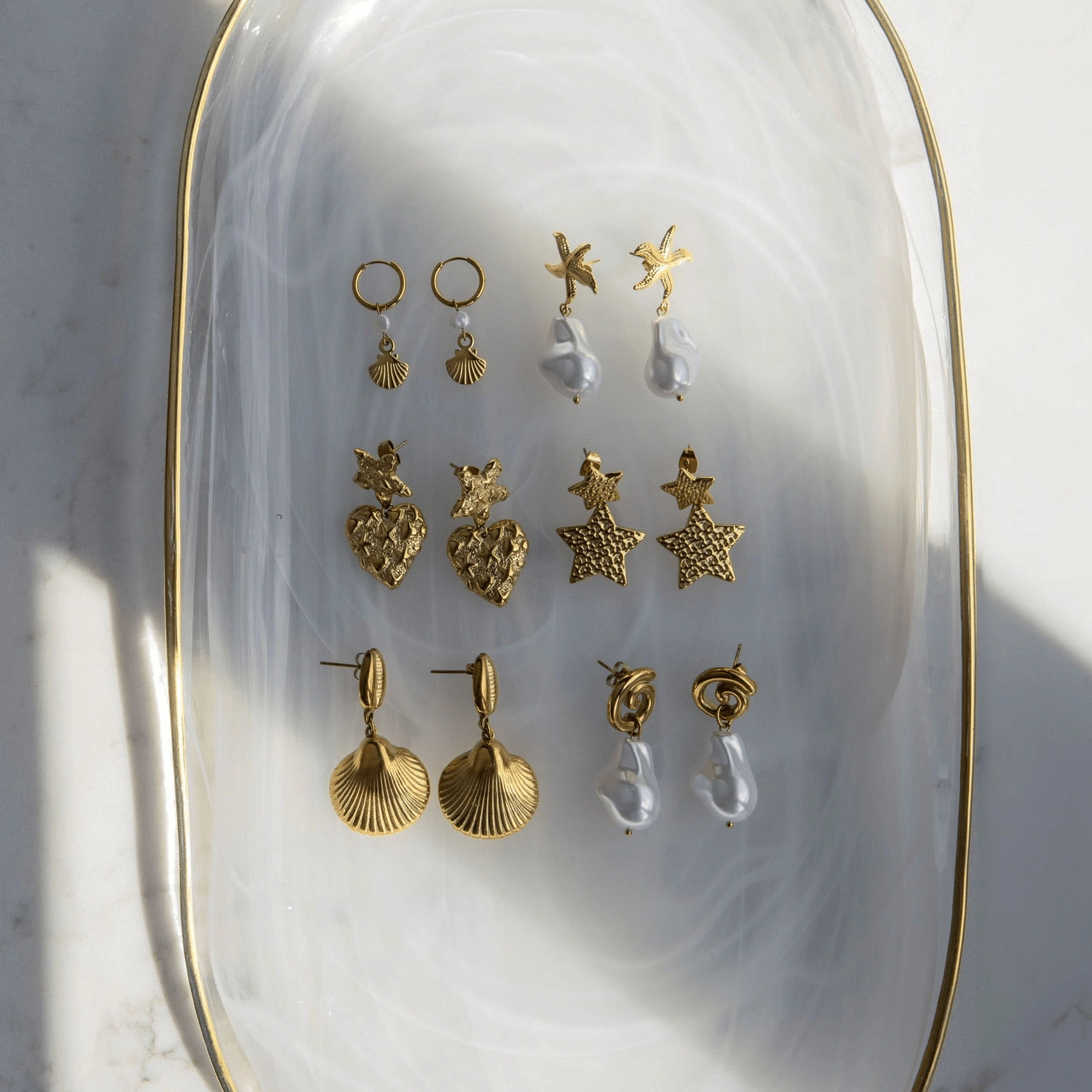 Stainless Steel Mirror Women's Earrings