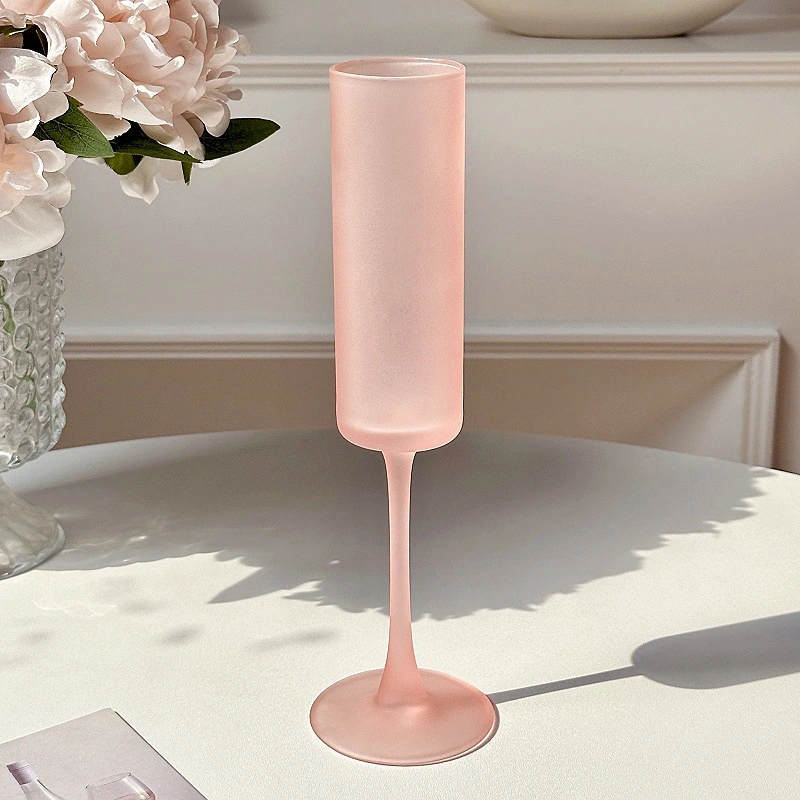 Ins Style French Straight High-leg Glass Atmosphere Wine Glass