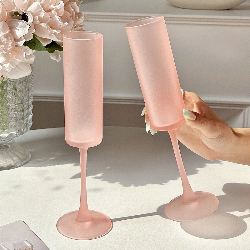 Ins Style French Straight High-leg Glass Atmosphere Wine Glass
