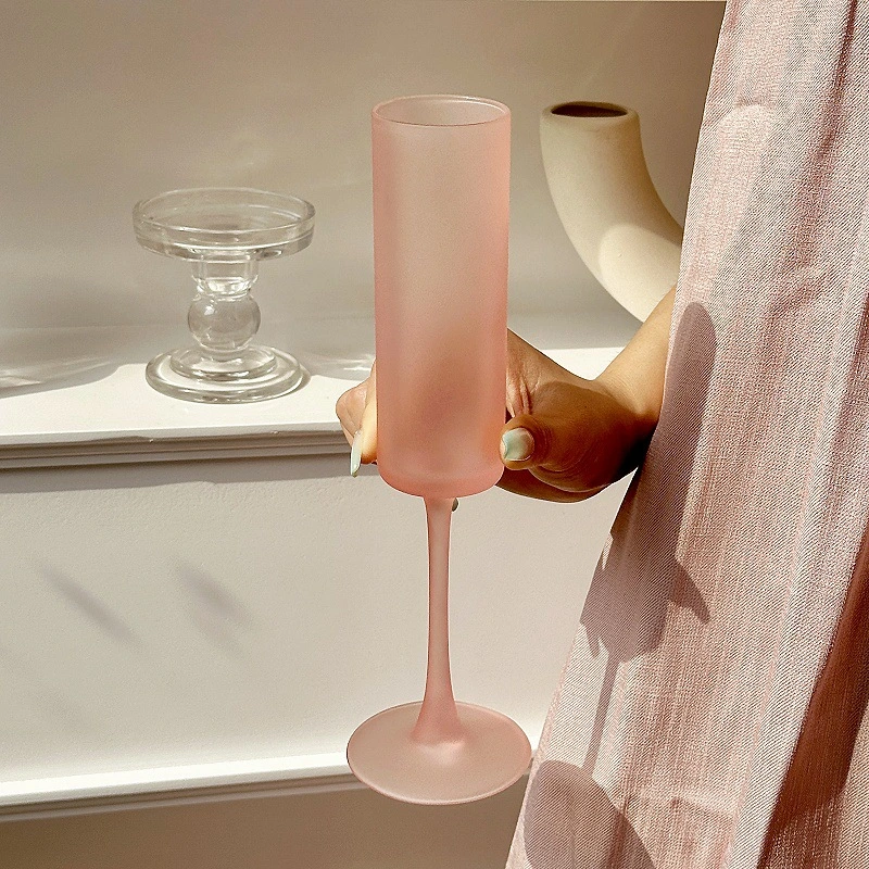 Ins Style French Straight High-leg Glass Atmosphere Wine Glass