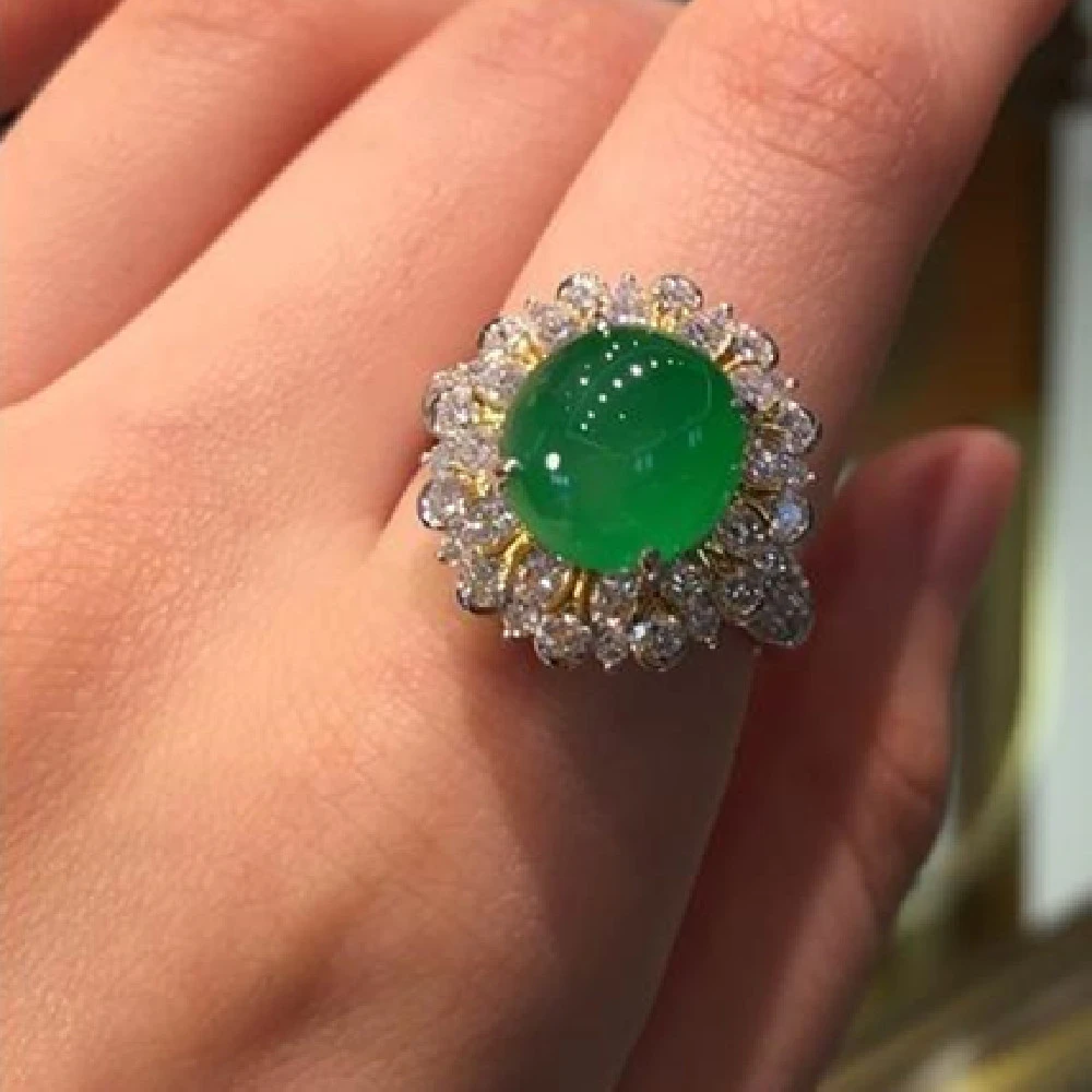 Geometric Ring Female Stylish Round