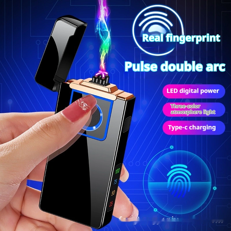 Fingerprint Sensor Unlock Creative Personality Rechargeable Lighter