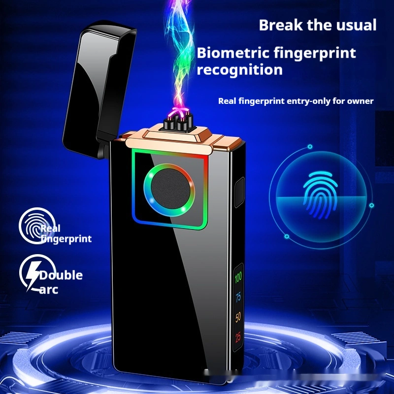Fingerprint Sensor Unlock Creative Personality Rechargeable Lighter