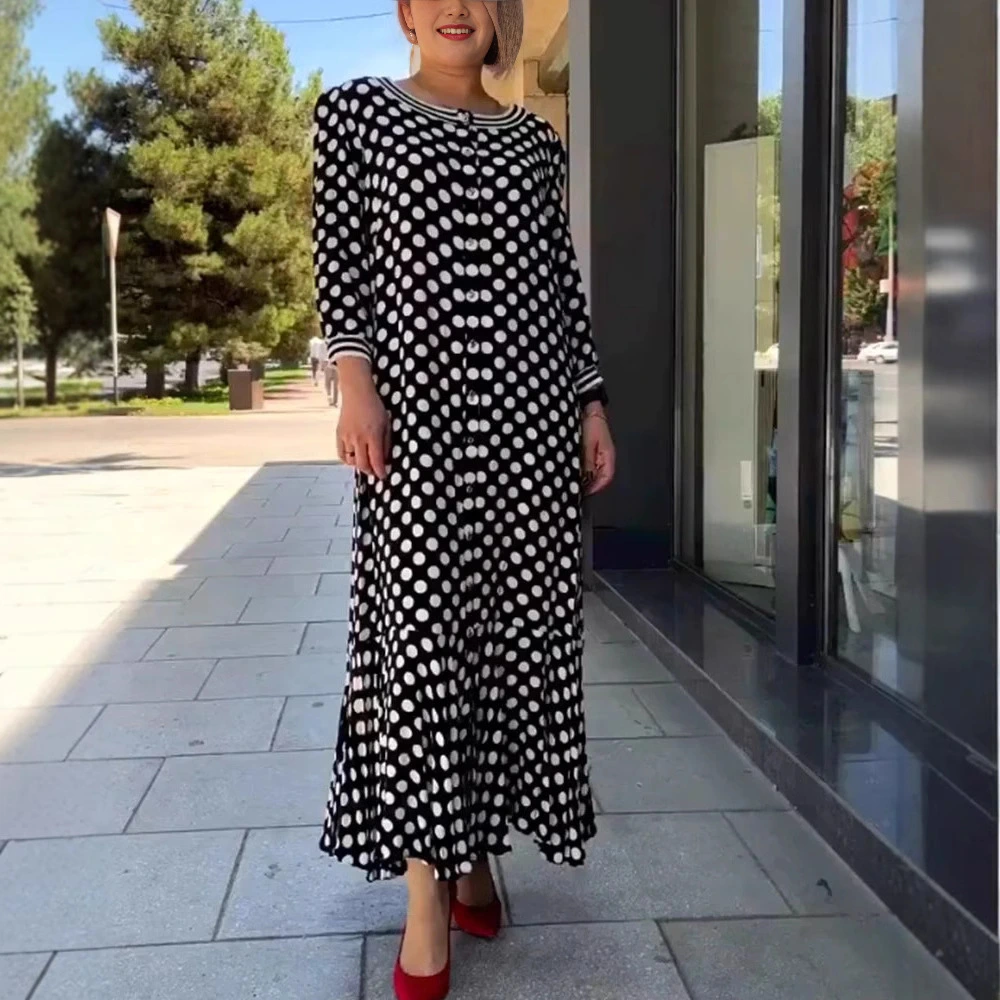 Women's Polka Dot Fashion Temperament Dress