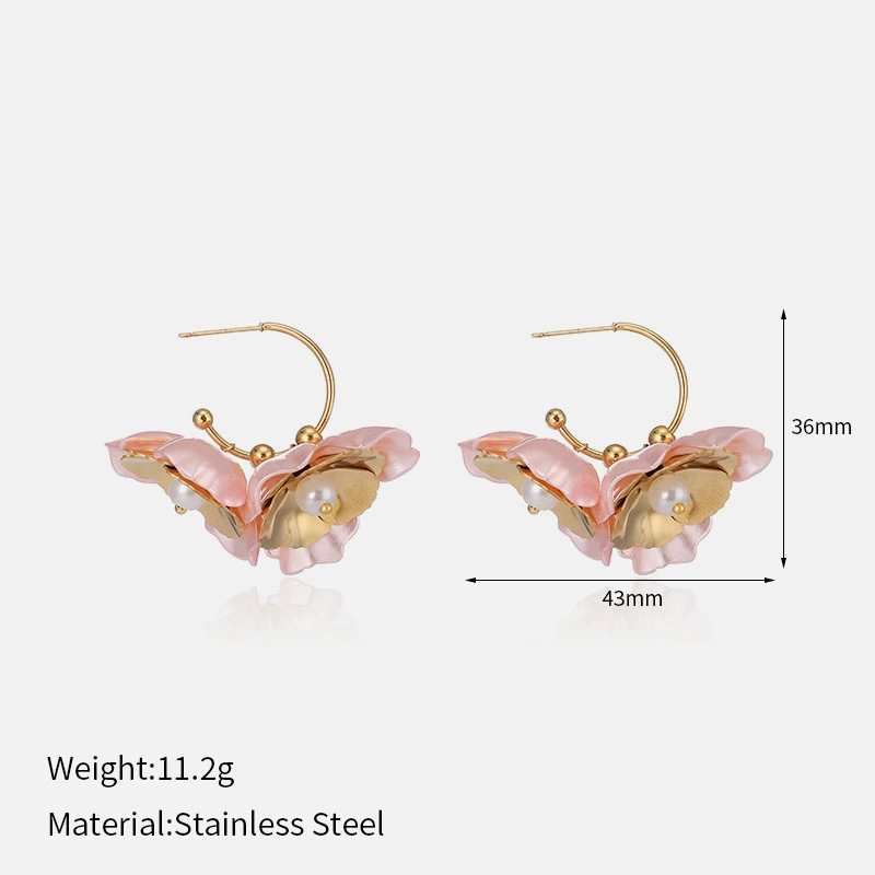 Gold Petal Ear Accessory Women's Retro