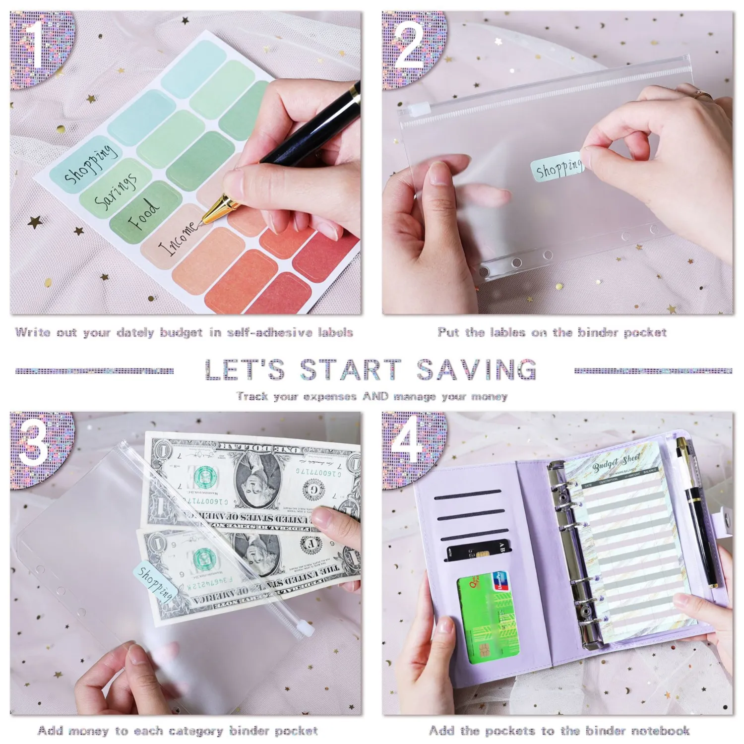 Starry A6 Loose-leaf Accounting Notebook Creative