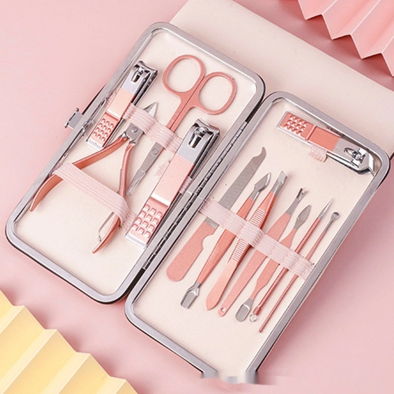 Stainless Steel Nail Scissor Set 18-piece Manicure Implement Clippers