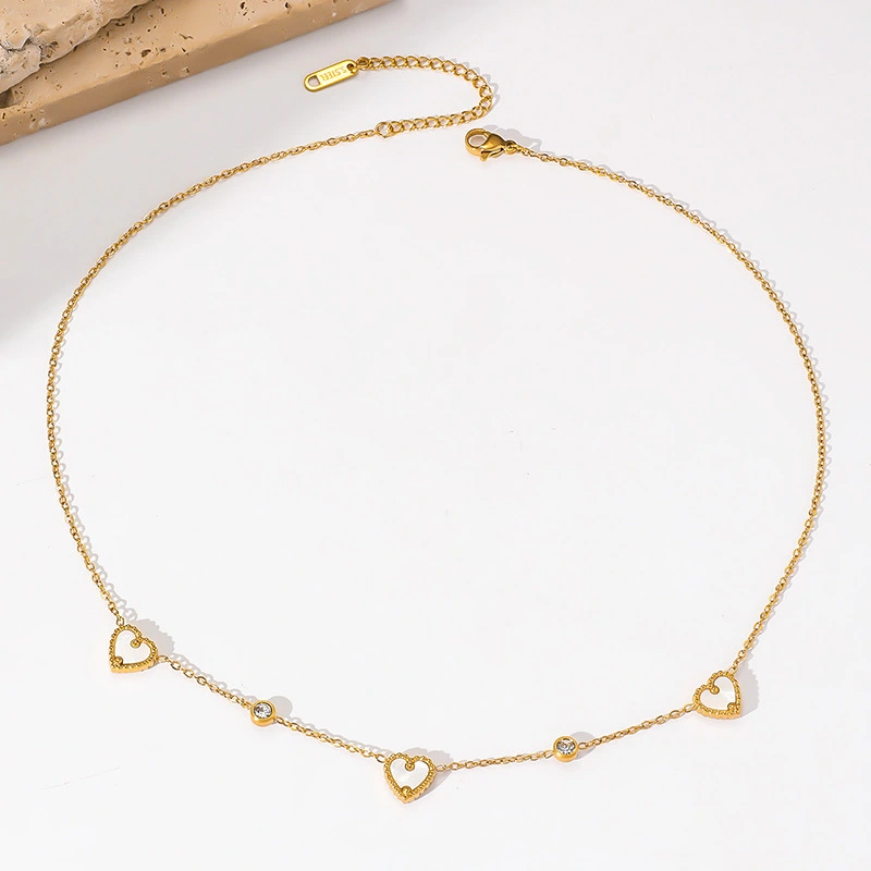 Fashion Simple White Shell Love Chain Stainless Steel