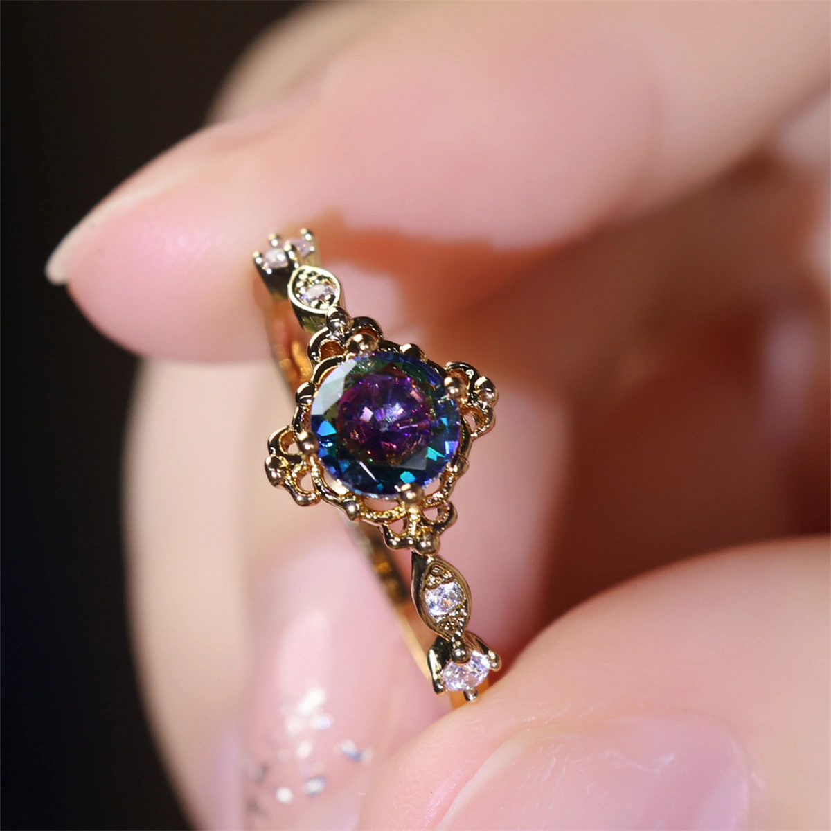 Women's Fashion Lace Simple Personality Ring