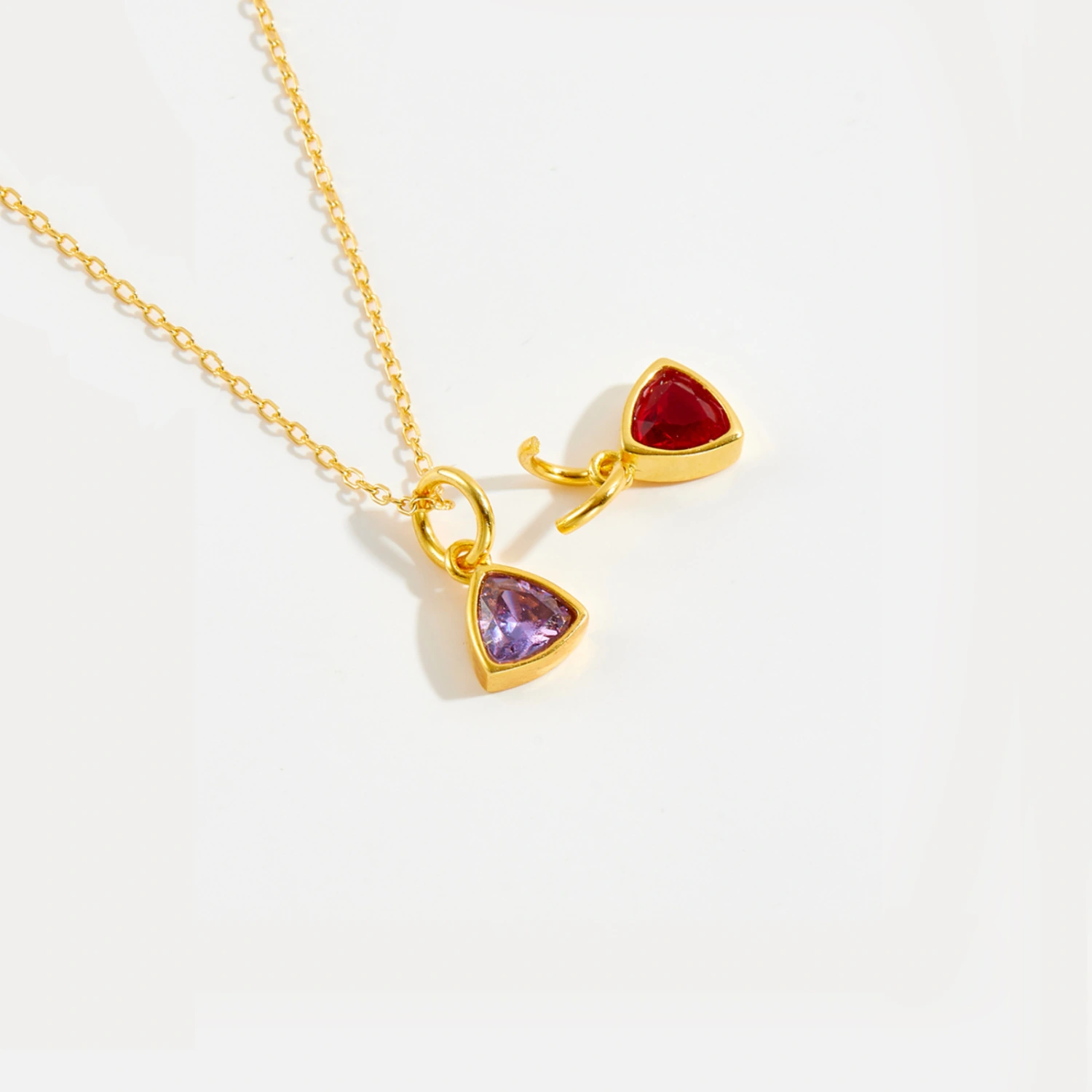 S925 Sterling Silver Color Zircon Pendant