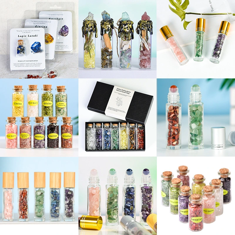Natural Crystal Gravel Drift Bottle Gift Box