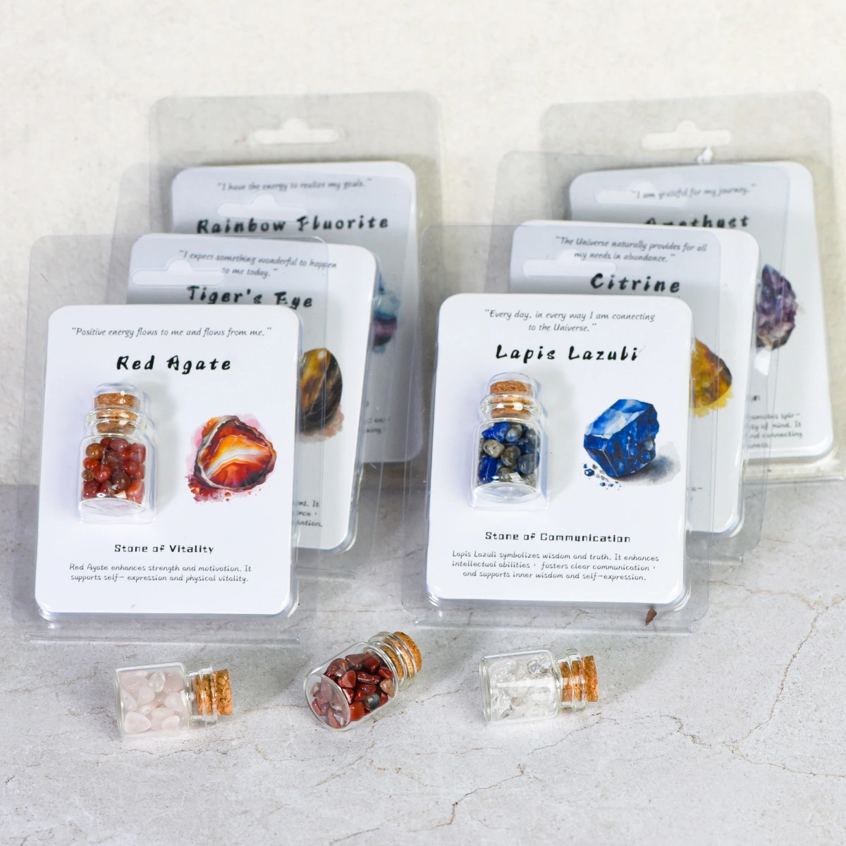 Natural Crystal Gravel Drift Bottle Gift Box
