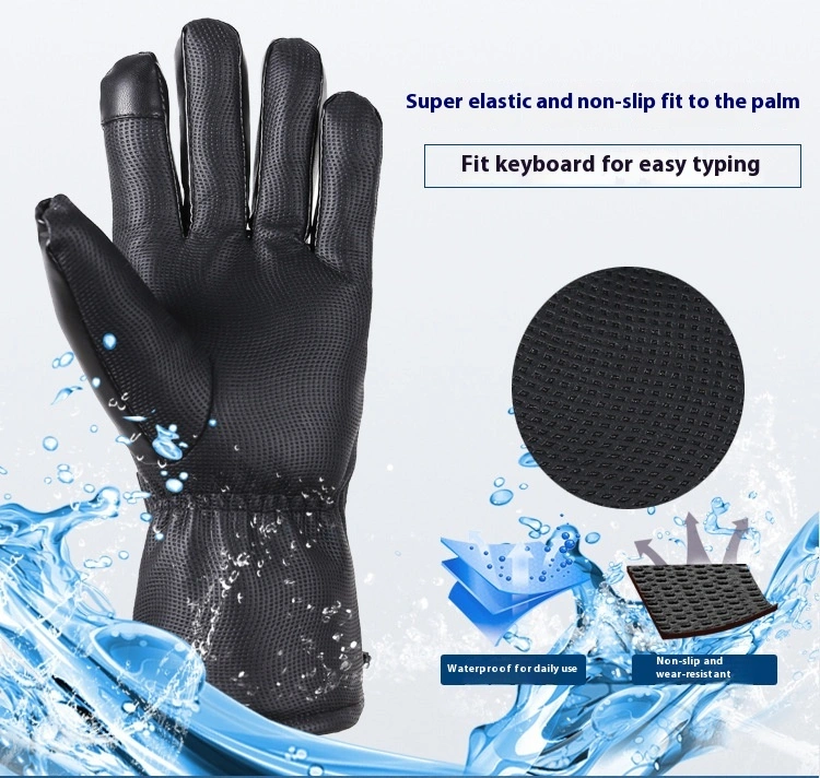 Full Finger Warm Waterproof Motorcycle Outdoor Heating Gloves