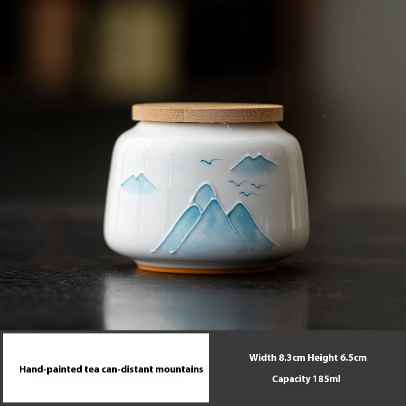 Tea Pot Ceramic Mini Small Sized Chinese Calligraphy Sealed