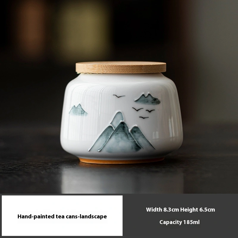 Tea Pot Ceramic Mini Small Sized Chinese Calligraphy Sealed