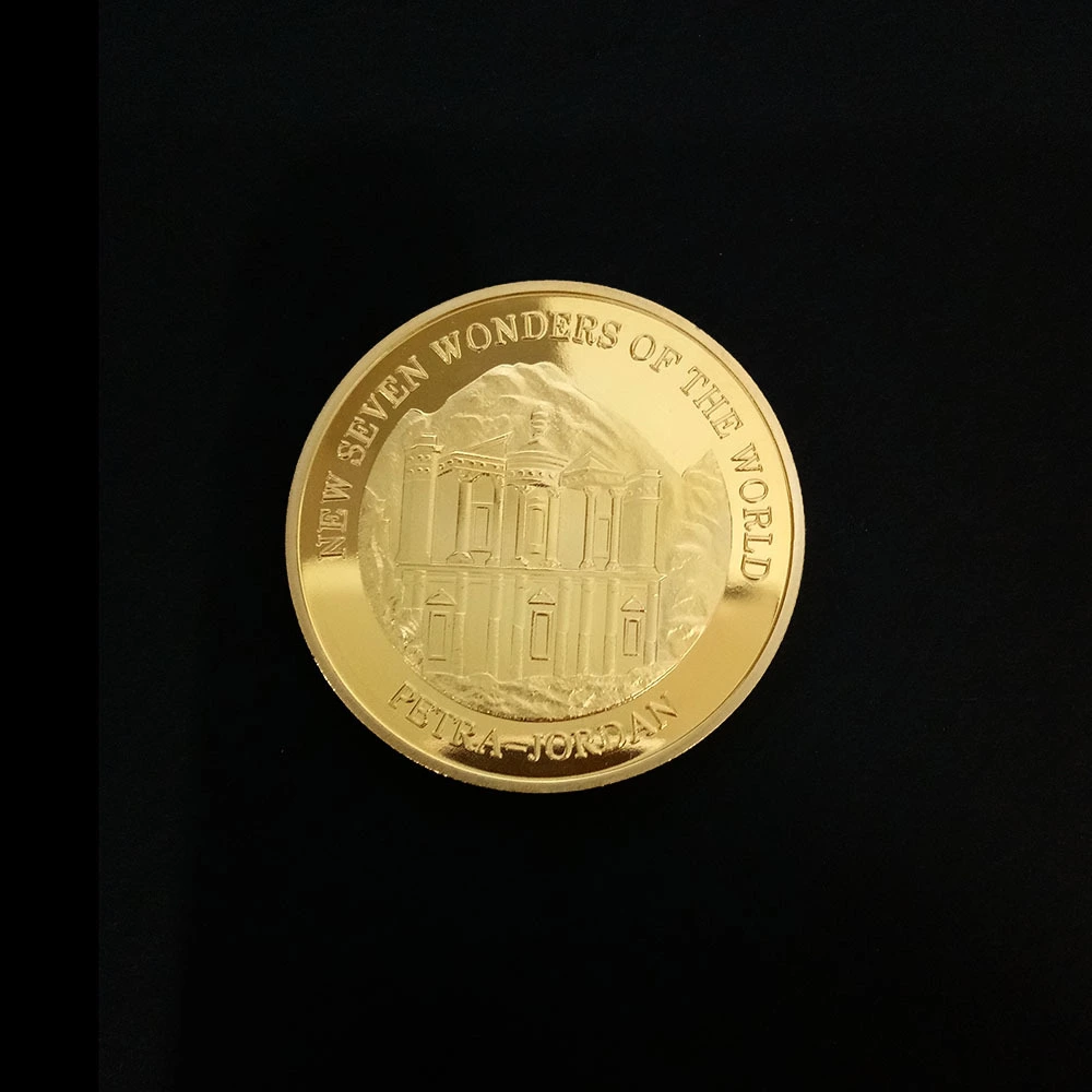 New World Seven Wonders Gold Plated Commemorative Badge