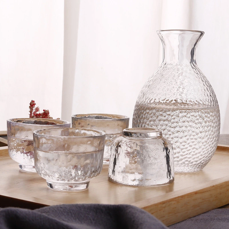 Japanese Style Handmade One Pot Four Cups Sake Pot Household