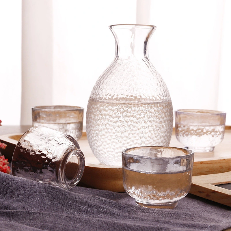 Japanese Style Handmade One Pot Four Cups Sake Pot Household