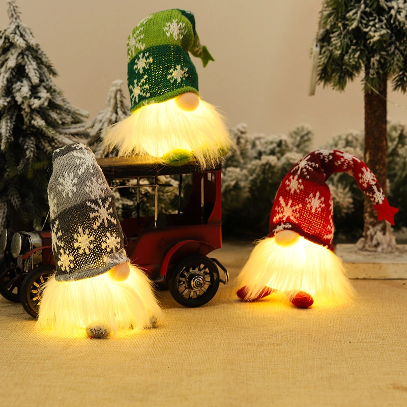 Dress Up Props Luminous Sitting Knitted Doll With Light