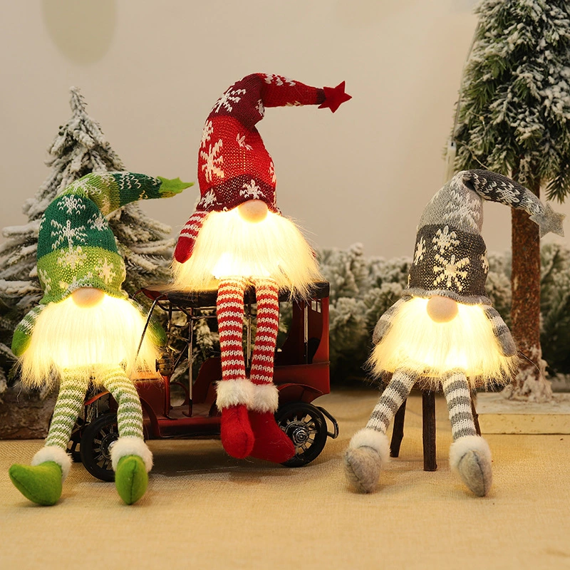 Dress Up Props Luminous Sitting Knitted Doll With Light
