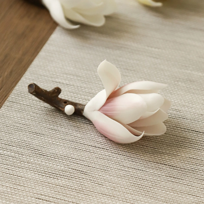 Magnolia Incense Stick Handmade Ceramic Pinch Flower