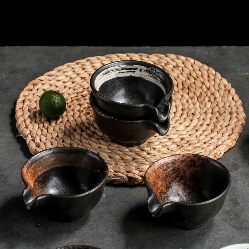 Ceramic Seasoning Plate Sauce Bowl With Mouth Sauce Dish