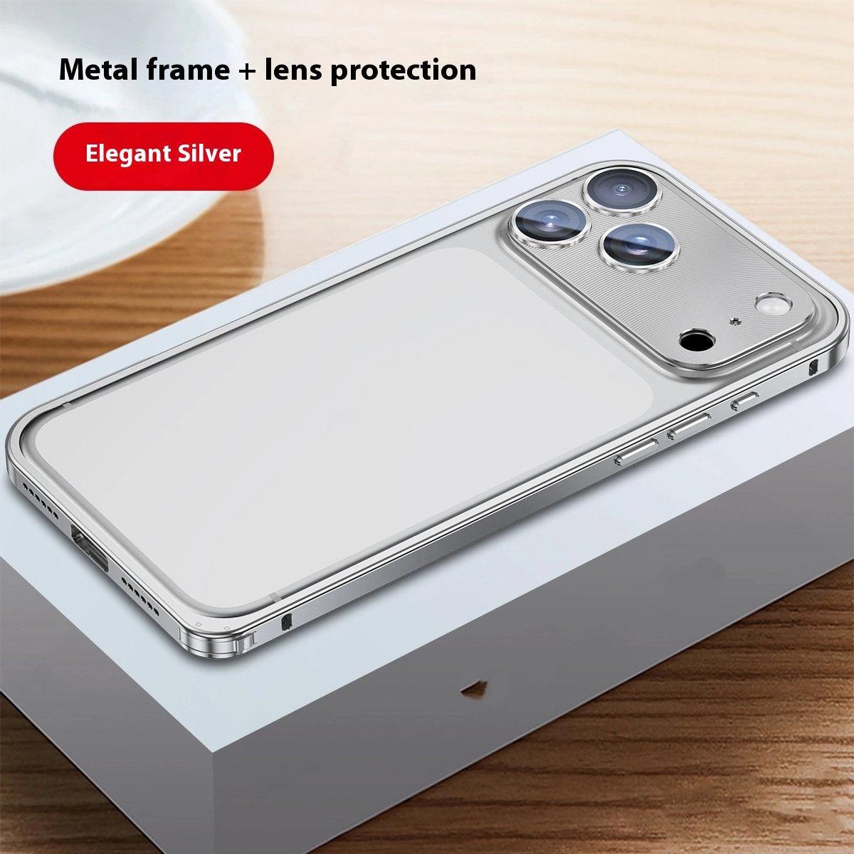 Applicable Metal Frame Phone Case Lens Protection