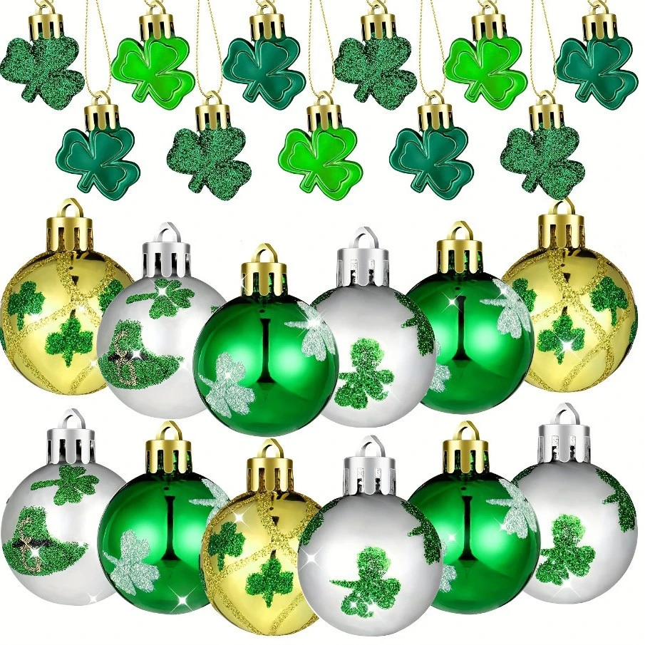 Four-Leaf Clover Hat Ball St Patrick's Day Ornaments