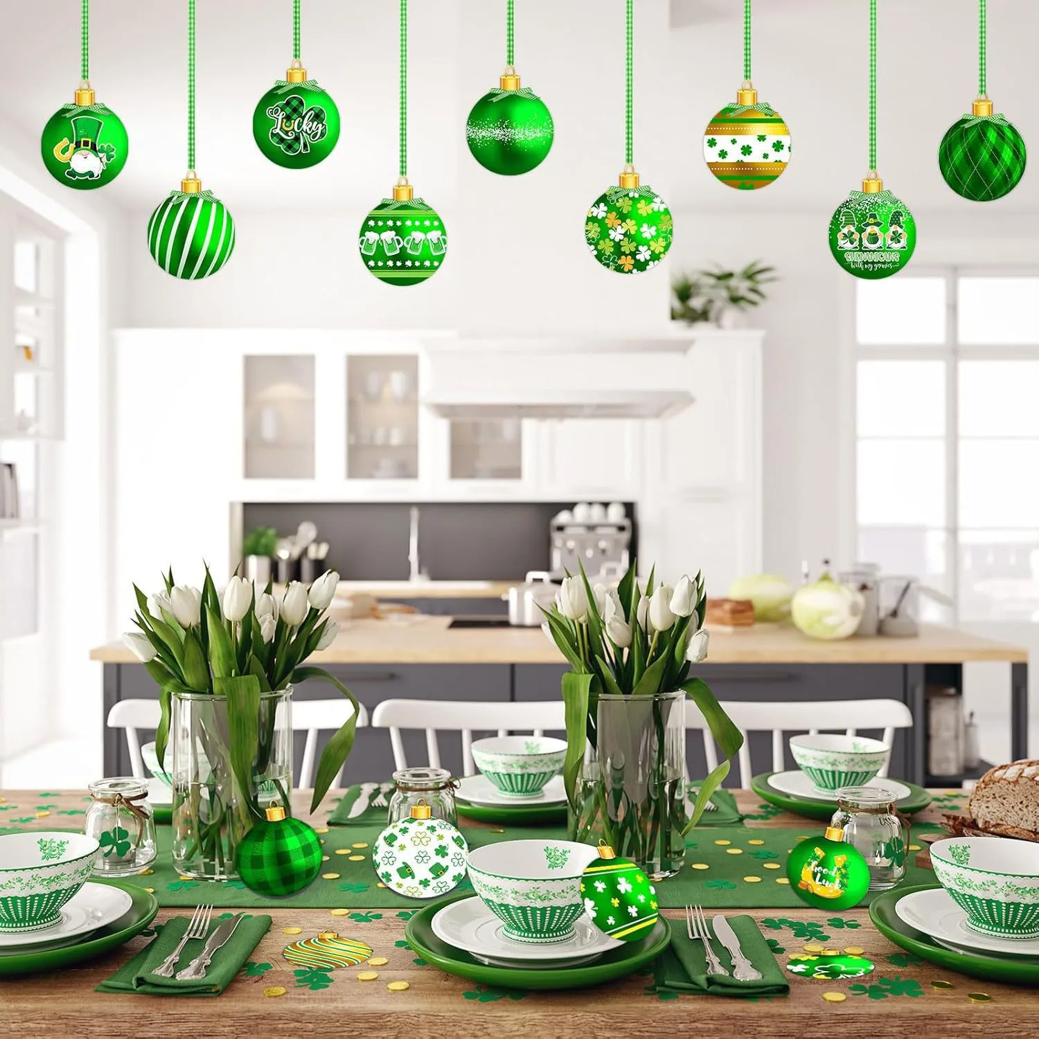 Four-Leaf Clover Hat Ball St Patrick's Day Ornaments