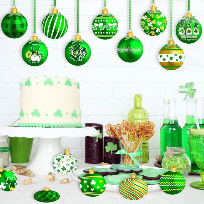 Four-Leaf Clover Hat Ball St Patrick's Day Ornaments