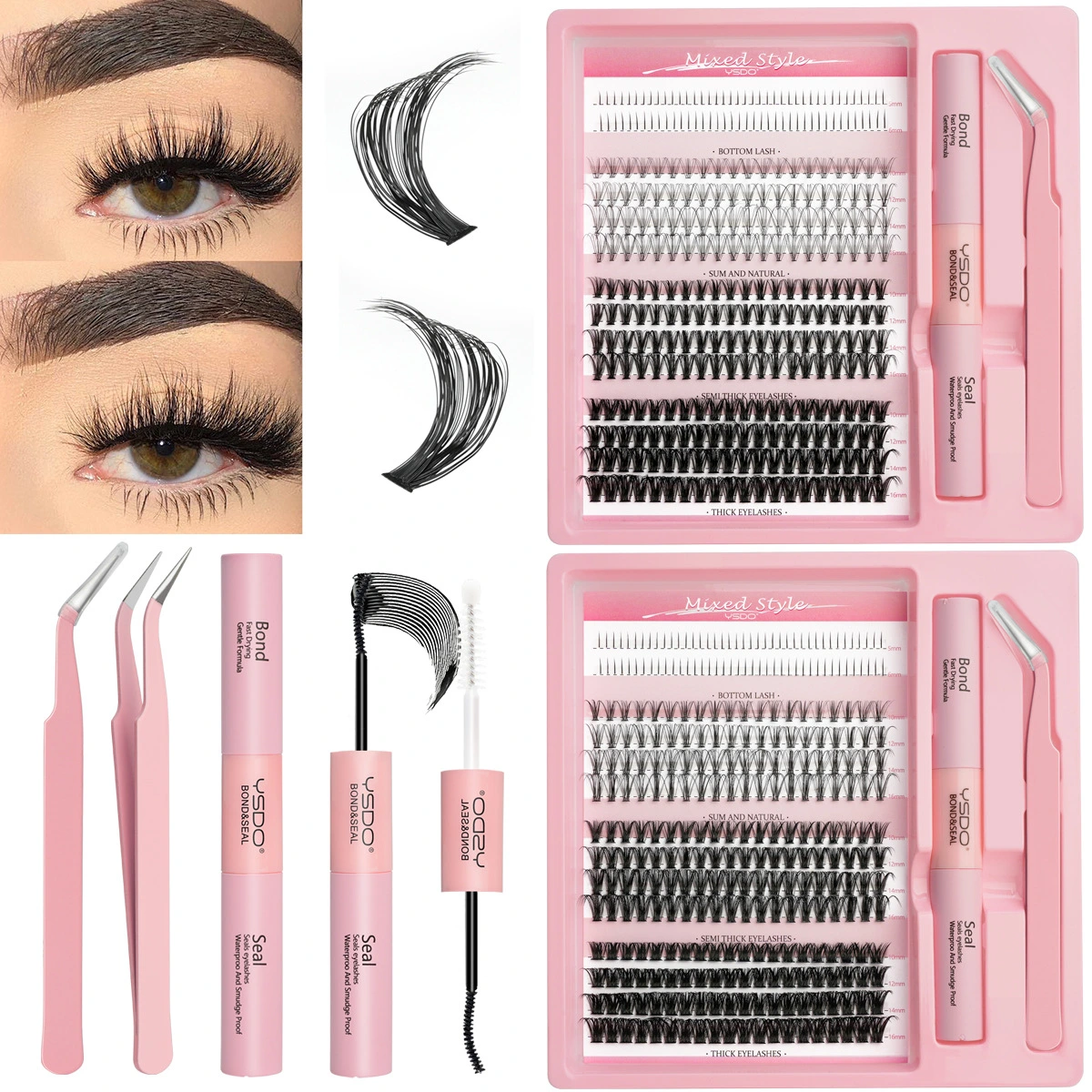 DIY Single False Eyelashes MIX Thick Natural Eyelash