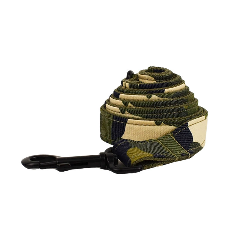 Dog Collar Hand Holding Rope Camouflage