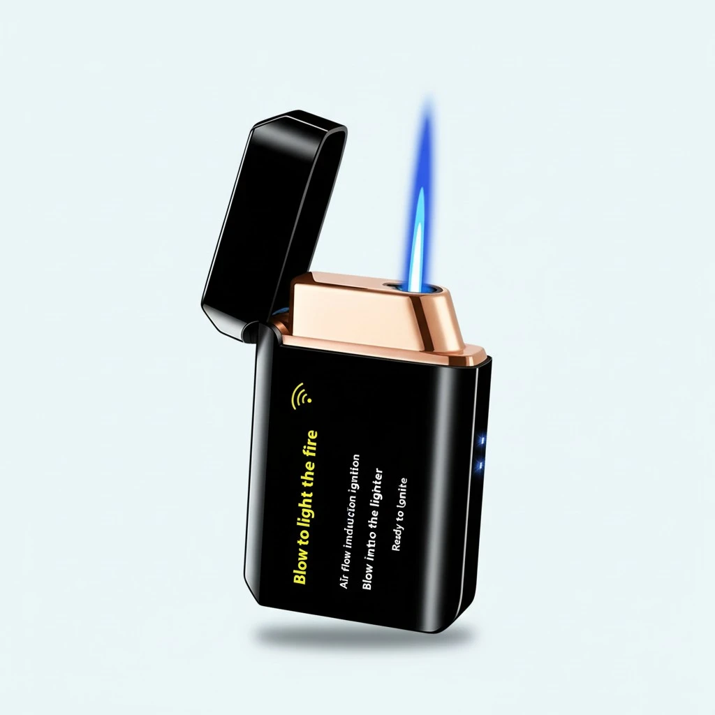 Voice-controlled Blow-and-blow Ignition Torch Lighter