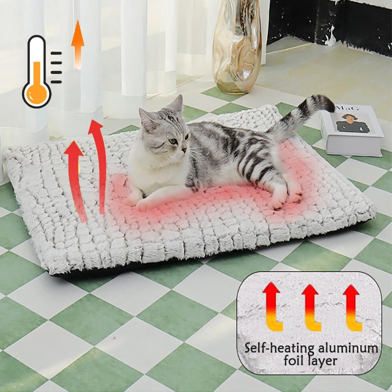 Warm Pet Pad Winter Sleep Fleece Dog Bed Comfortable Cat Nest