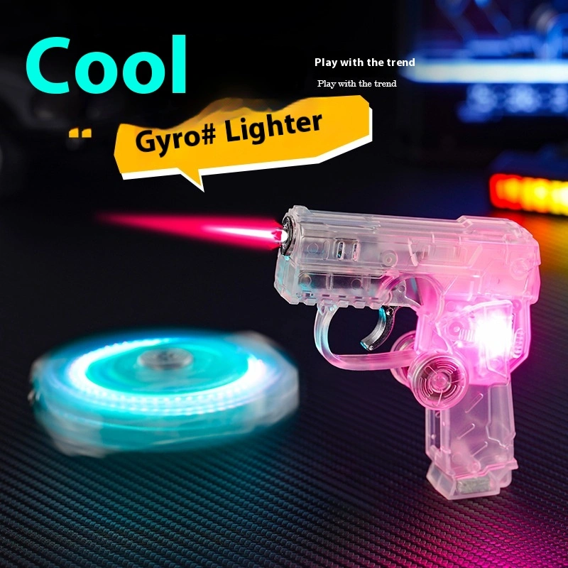 Transparent Fingertip Gyro Luminous Lighter