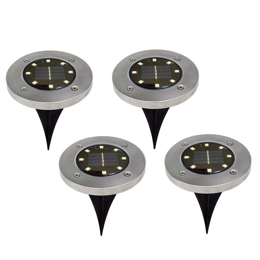 8led Solar Underground Light Stainless Steel Solar Lawn Lamp