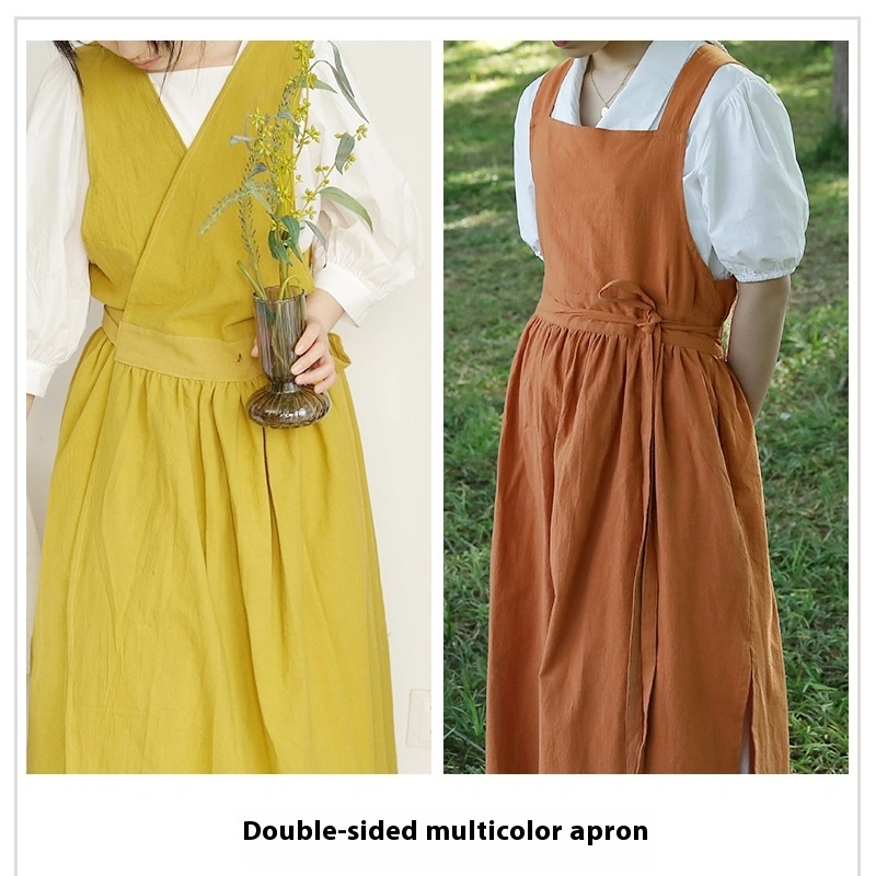 Japanese Fairy Cotton Apron Long Blouse Overclothes