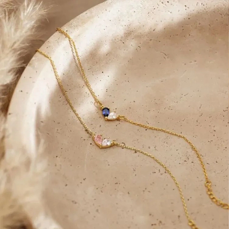 Korean Style Copper Diamond Water Drop Bracelet