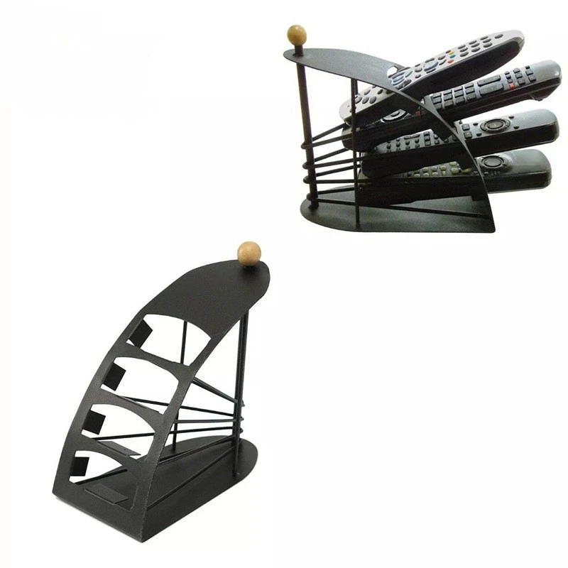 Four Grid Remote Control Storage Rack Made Of Iron