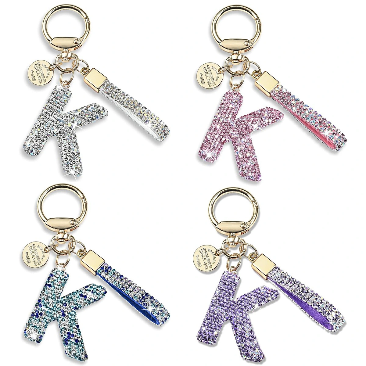 Diamond Letters Keychain For Women