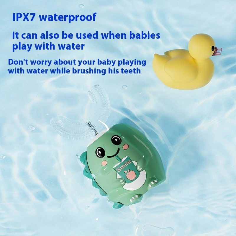 Children's Cartoon Little Dinosaur Soft Bristle Electric Toothbrush